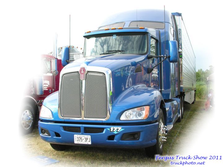 Blue Kenworth Highway Tractor With Dry Van Fergus Truck Show 2011
