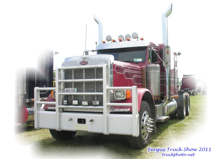 Red Peterbilt Highway Tractor With Cattle Guard Fergus Truck Show 2011