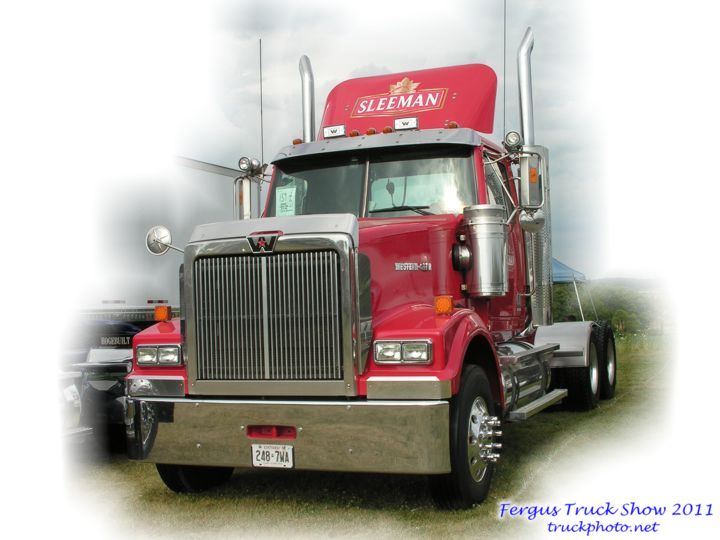 Red Sleeman Western Star Day Cab Tractor Fergus Truck Show 2011