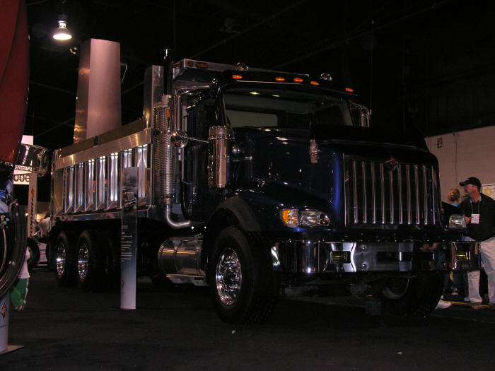 Dark Blue International Dump Truck at Toronto Truck Show