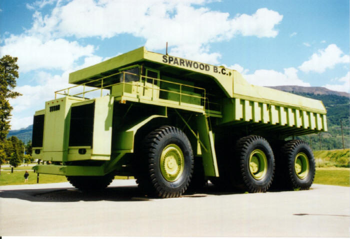 Green Terex Dump Truck Sparwood B.C.