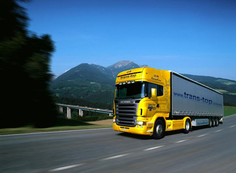 Photo of Scania Truck cruising along the roadway Trans-top truck