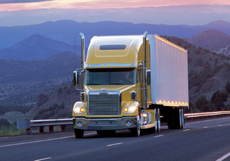 Yellow Freightliner